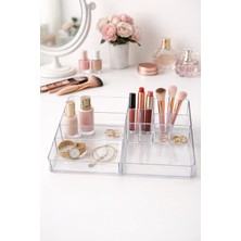 Ark Code 2046 Şeffaf 9 Bölmeli Çok Amaçlı Takı & Makyaj Düzenleyici Organizer