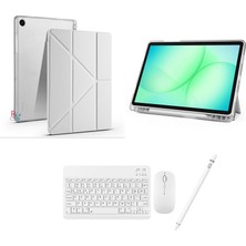 Redmud Teknoloji Samsung Galaxy Tab A11 Plus SM-X230 ile Uyumlu Standlı Kılıf Klavye Mouse ve Dokunmatik Kalem Seti