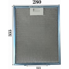 Akat Bütün Markalar Ile Uyumlu Universal Davlumbaz 28X35,5 cm Arka Ara 12,5cm Aspiratör Filtresi