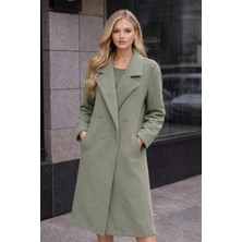 Malkan Kadın Kuşaklı Kaşe Kaban