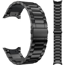 Guleron Samsung Galaxy Watch 6 Serisi (44 Mm) Oval Uyumlu Paslanmaz Metal Kordon