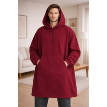 Alpin Unisex Kapüşonlu Oversize Hoodie Battaniye – Kanguru Cepli, Yumuşak Dokulu, Sıcak Tutan Ev Giyim