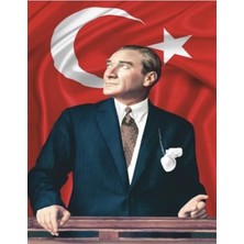 İğne İzi Hı Stone 5d Elmas Boncuk Taş Işleme Mozaik Goblen Kit Atatürk 193∞ 50X40CM GC89232