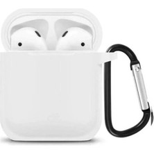Guleron Airpods  1. ve 2. Nesil Uyumlu Silikon Koruma Kılıf Kancalı