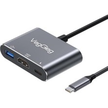 Storemax Type-C To 4K HDMI Type-C PD100W Usb-A 3.0 Hub Dönüştürücü Adaptör