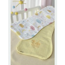 Nünü Anne, ,   Alezli Müslin Bebek Omuz Mendili, %100 Pamuklu Sıvı Emici / Geçirmez Omuz Örtüsü, 2'li