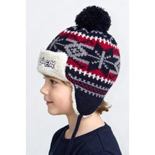 Bay Şapkacı - Jakarlı Unisex Çocuk Pilot Bere 1146 Kırmızı