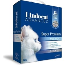 Lindocat Super Premium Multicat Bikarbonatlı Koku Önleyici Extra Güçlü Topaklanan Kedi Kumu 1 Adet 10 Lt