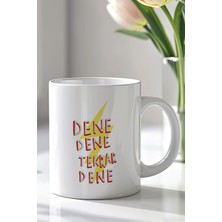 YasBey Design Pozitif Mesajlı Yazılı 330ML Baskılı Beyaz Seramik Kupa Bardak