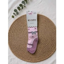 Ekinoks Fiyonk Desenli Dikişsiz Koton Kız Çocuk Külotlu Çorap - RYZEÇ013 - Pembe - 1 - 2  Yaş Pembe