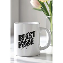 YasBey Design Güç ve Motivasyon Temalı 330ML Baskılı Beyaz Seramik Kupa Bardak