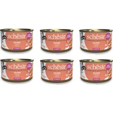 Schesir Somonlu Tam ve Dengeli Broth Pişirme Suyunda Kedi Konservesi 85 Gr. x 6 Adet