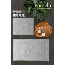 Merinos Pamella 2 Li Banyo Paspas Takımı Aura Gri