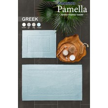 Merinos Pamella 2 Li Banyo Paspas Takımı Greek Mavi