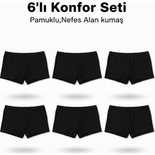 Woan Bayan Boxer 6’lı Set Pamuklu ve Nefes Alan Konfor Iç Giyim