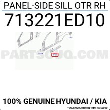 Maher Marşpiyel Sacı Accent 2006-2011 Era Sağ (1 Adet) (Oem No: 71322-1ED10)