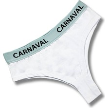 Carnaval Socks Carnaval Beyaz Renkli Premium Kadın Brazilian Külot