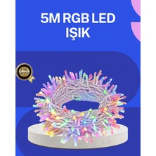 Narnuga 5 Metre Şeffaf Kablo LED Peri Işığı 50 Ampullü Dekoratif LED