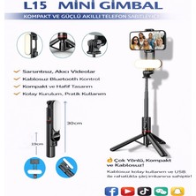 Moxti L15 Gimbal Profesyonel Gimbal Fotoğraf Çekimi Ledli