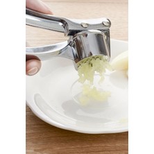 Gampus Çelik Hazneli Sarımsak Ezici Çelik Sarımsak Ezme Aparatı Yuvarlak Sarımsak Ezici Pres