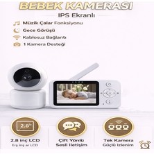 Moxti Bebek Kamerası LCD Ekranlı Gece Görüşlü Bebek Telsizi Bebek Odası Kamerası Monitörü