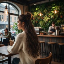 Sb Shopping Fiber Sentetik Kabarık Dalgalı 8 Parça Çıt Çıt / Açık Kahve