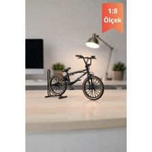 Craftivio Siyah Yüksek Kaliteli Metal 1:8 Ölçek Oyuncak Bmx Bisiklet Koleksiyonluk Die Cast Model Bisiklet