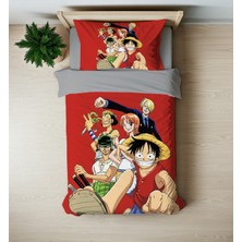 Sarel Monkey D. Luffy Baskılı 3D Tek Kişilik Nevresim Takımı