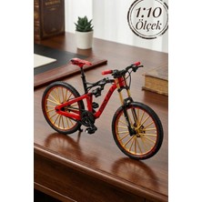 Craftivio 1:10 Ölçek Metal Dağ Bisikleti Maketi - Hareketli Süspansiyonlu Koleksiyonluk Oyuncak Bisiklet