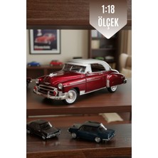 Craftivio Kırmızı 1:18 Ölçek Die Cast Ince Detay 1950 Chevy Bel Air Oyuncak Metal Klasik Model Araba