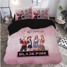 Sarel Blackpink Baskılı 3D Çift Kişilik Nevresim Takımı