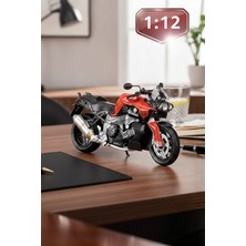 Craftivio Bmw K1300R Kırmızı Model Motorsiklet 1:12 Ölçek Ince Detay Metal Diecast