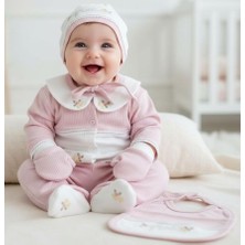 Gaye 0-3 Ay Kız Bebek Renkli  Nakışlı %100 Pamuk 5li Set