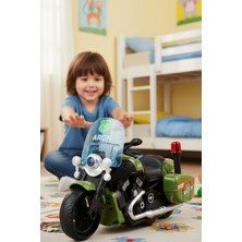 Craftivio 1 Adet Sürtmeli Oyuncak Güvenlik Motorsikleti 13.5 cm