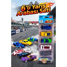 Craftivio 6 Adet Renkli Model Araba Seti - Erkek Çocuk Için Eğitici Metal Yarış Arabaları (1:72)