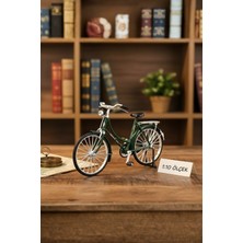Craftivio Yeşil Yüksek Kaliteli Metal 1:10 Ölçek Koleksiyonluk Die Cast Model Klasik Bisiklet