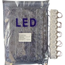 Powerr Led Aydınlatma 100 Adet 12 Volt 1.5 Watt Tek Lensli 6500K Beyaz 3030 LED Modül IP65 1 Paket
