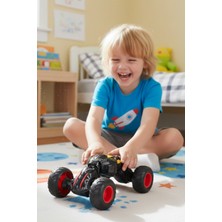 Craftivio 1 Adet Çift Yönlü Çek Bırak Renkli Akrobatik Oyuncak Araba 17 cm