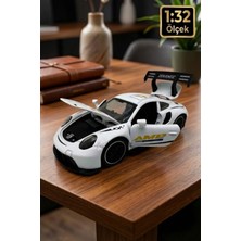Craftivio 1:32 Metal Porsche 911 Gt3 Rs Çek Bırak Araba - Sesli Işıklı Kapıları Açılan Model Araba(15 Cm)