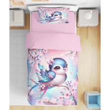 Sarel Sevimli Kuş Motifli 3D Tek Kişilik Nevresim