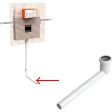 Akbelli Group Hela Taşı Gömme Rezervuar Pipo Dirsek Borusu Beyaz