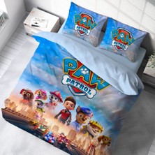 Sarel Paw Patrol Baskılı 3D Çift Kişilik Nevresim Takımı