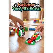 Craftivio Çarpınca Dönüşen Katlanabilir Oyuncak Yarış Arabası - Pilsiz Darbeye Dayanıklı Akrobat Araba