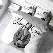 Sarel Jungkook Baskılı 3D Çift Kişilik Nevresim Takımı