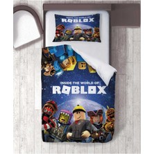 Sarel Roblox Baskılı 3D Tek Kişilik Nevresim Takımı