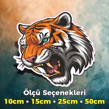 Sb Store Kaplan Temalı Oto Araç Motosiklet Kask Notebook Duvar Sticker Etiket Model-34