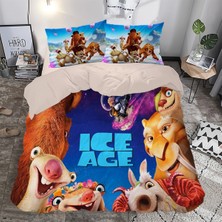 Sarel Buz Devri Baskılı 3D Çift Kişilik Nevresim Takımı