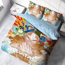 Sarel Avatar Çizgifilm Baskılı 3D Çift Kişilik Nevresim Takımı