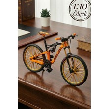 Craftivio 1:10 Ölçek Metal Dağ Bisikleti Maketi - Hareketli Süspansiyonlu Koleksiyonluk Oyuncak Bisiklet