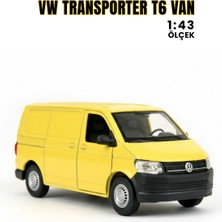 Craftivio Sarı 1:43 Ölçek Die Cast Kapıları Açılır Lisanslı Volkswagen Transporter Van Metal Model Araba